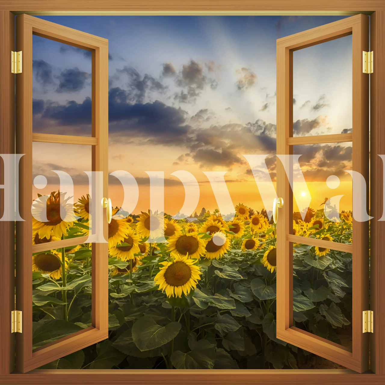 Sonnenblumen-Tapete in Raumgestaltung
