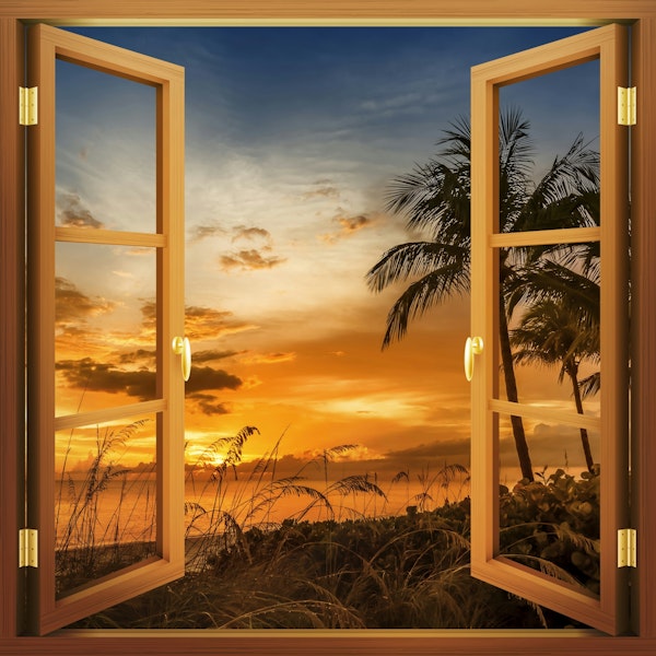 View of a picturesque sunset