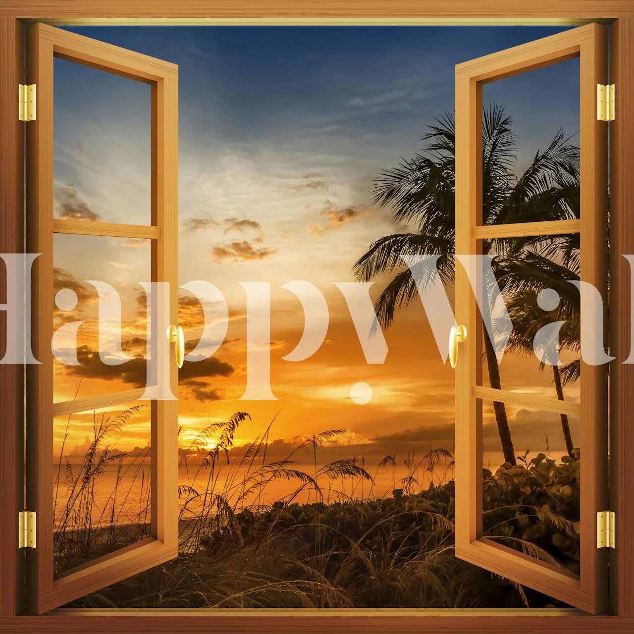 Tapet med en View of a picturesque sunset