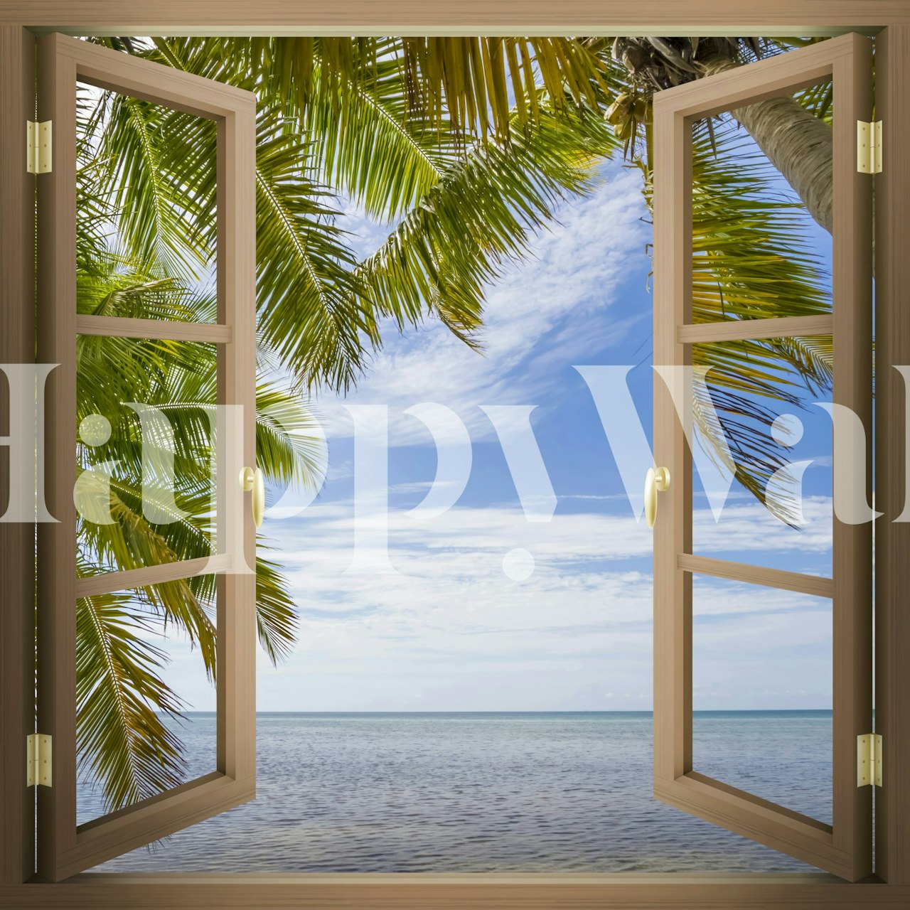 Papel de parede Relaxing sea view em um quarto