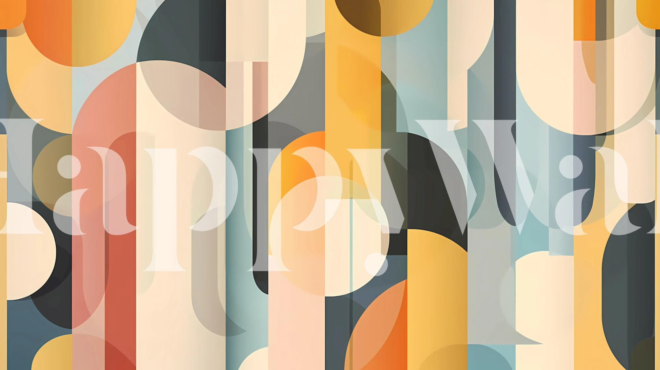 Geometric Overlays 2 wallpaper in a room