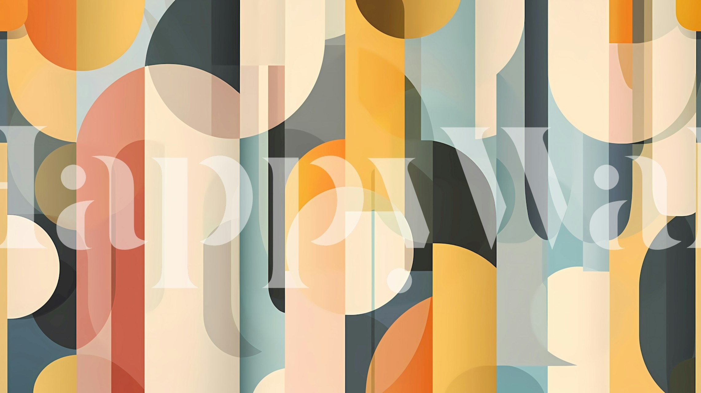 Geometric Overlays 2 tapeta u sobi