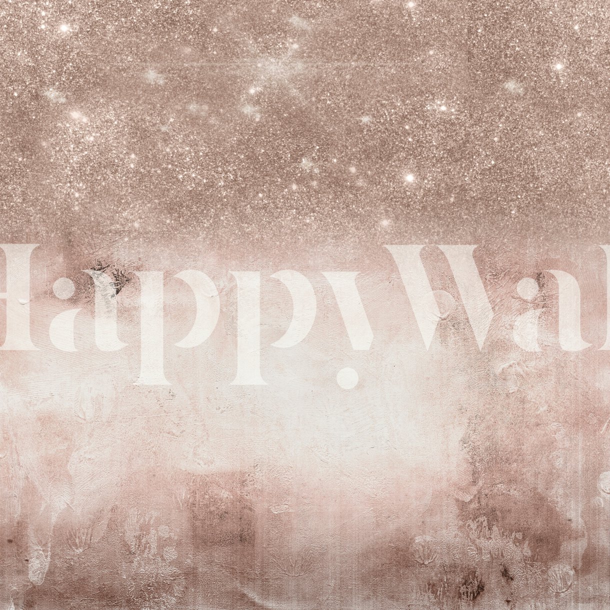 Unique Rose Gold Glitter Wall Mural Abstract Concrete Wallpaper