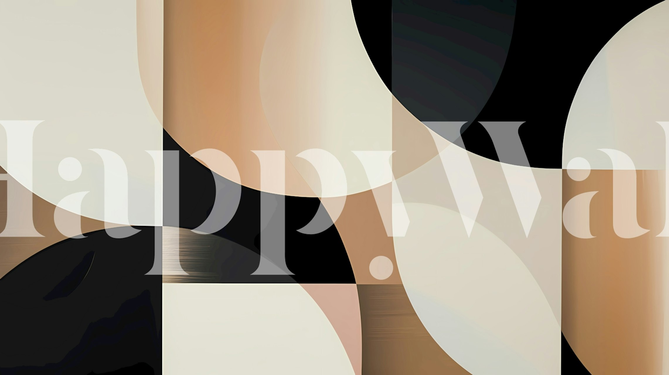 Geometric Overlays 3 tapet vist i et rom