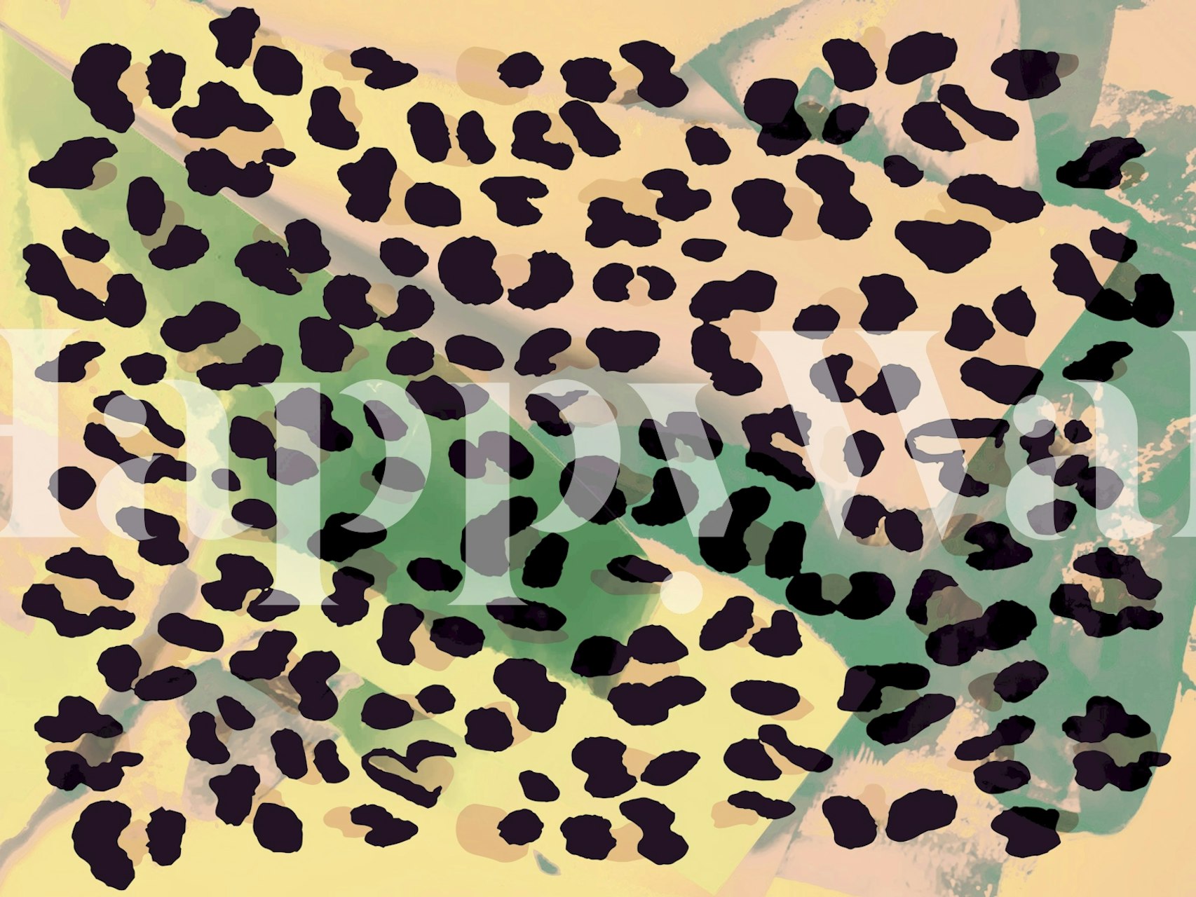 Zidna slika s uzorkom apstraktne leoparda sa zemljanim nijansama