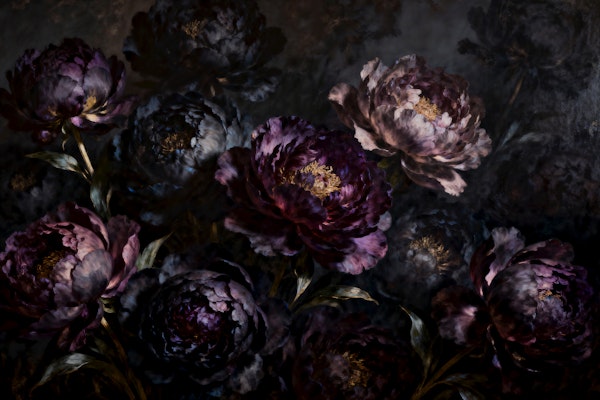 Moody Midnight Flower Art