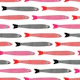 ANCHOVIES Retro Fish Horizontal White