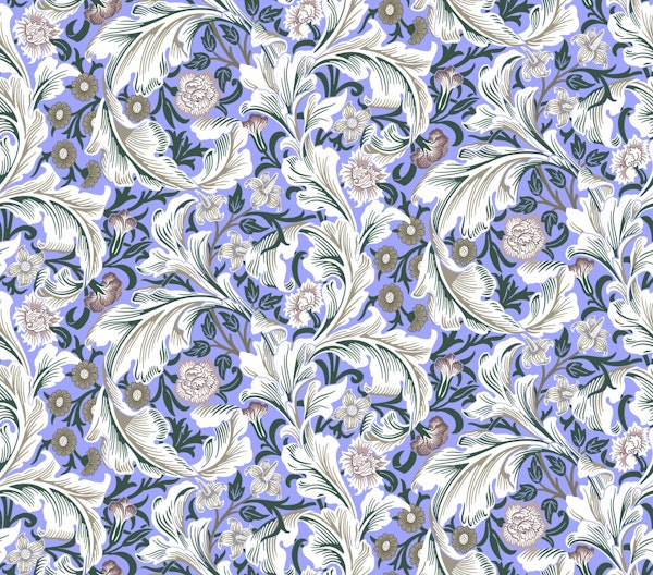 Victorian Leicester pattern in Grey and Blue