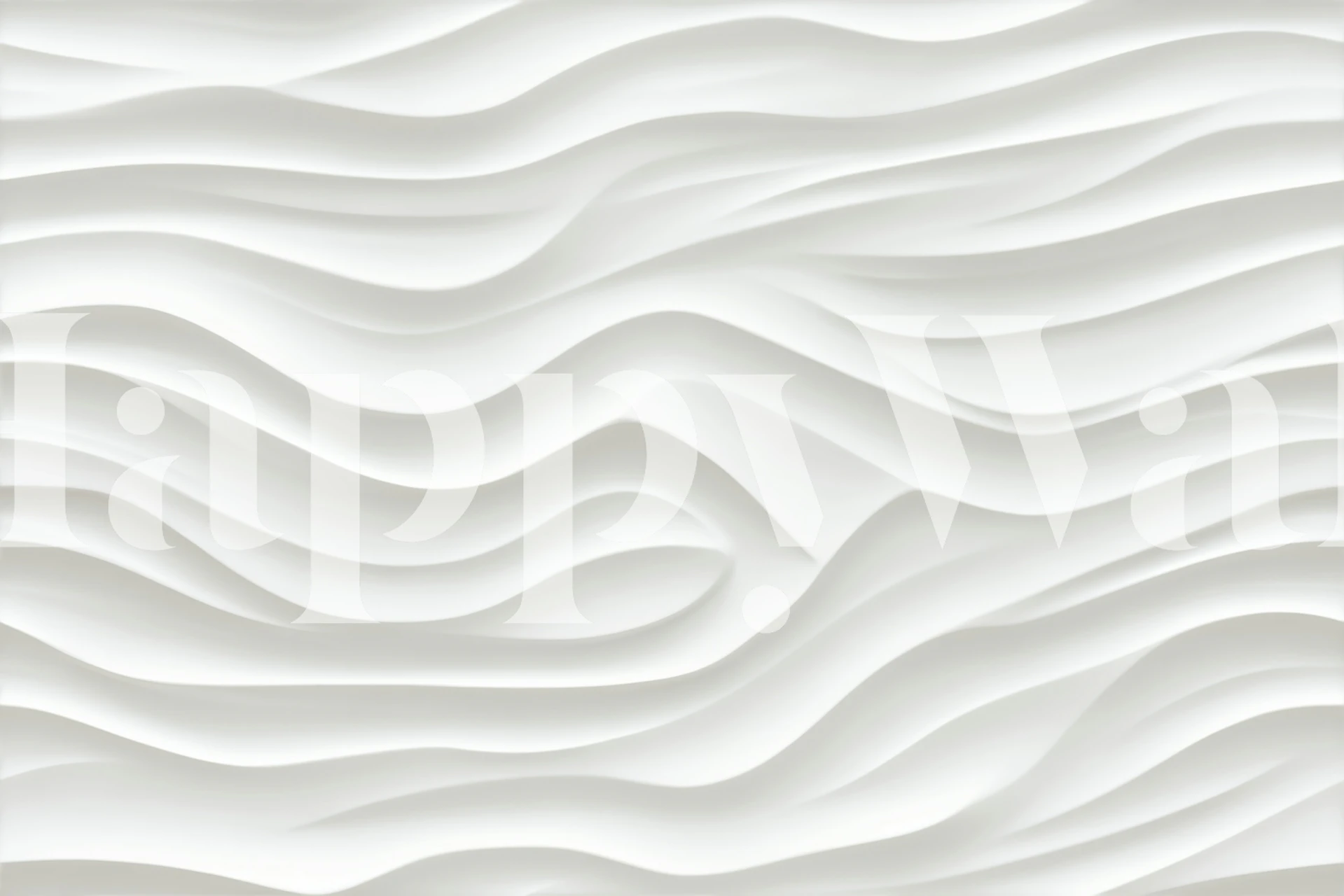 White textured wallpaper with embossed wavy patterns