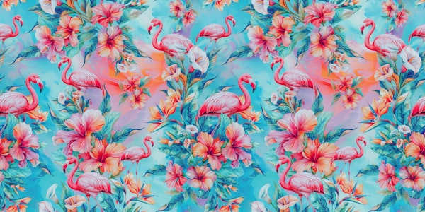 Floral Flamingo Haven
