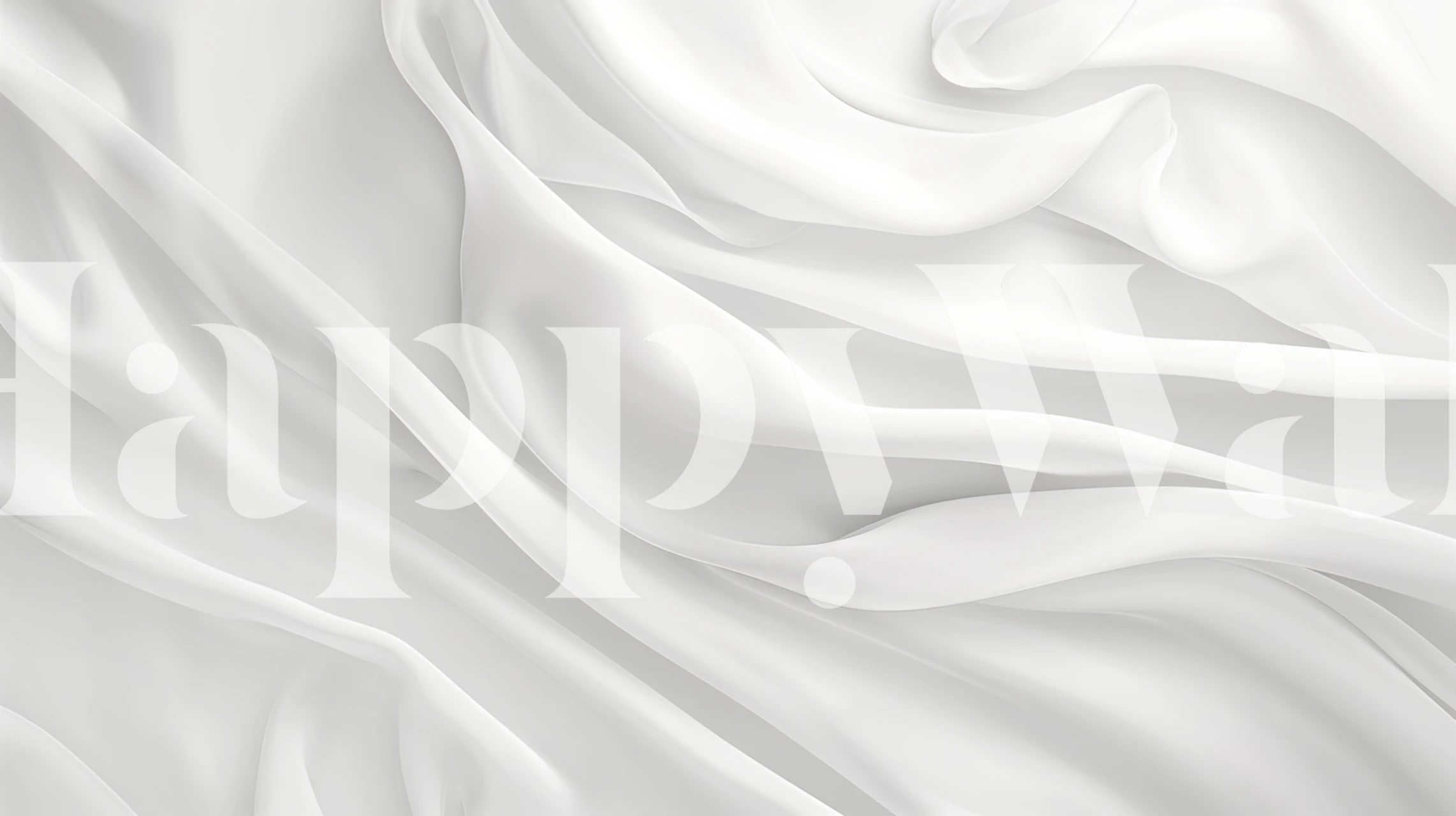 Soft white silk texture wallpaper with smooth flowing lines