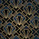 Navy Blue Art Deco Mosaic