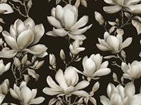Magnolia Spring Romance Ivory Brown tapete