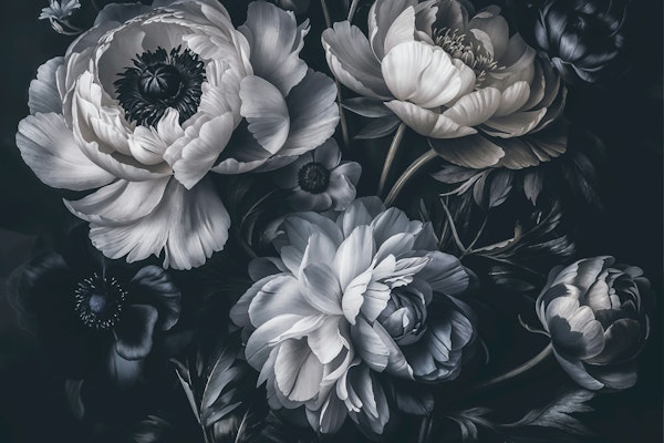 Blue Baroque Maximalist Midnight Flowers