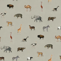 Savanna march in greige wallpaper