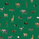 Savanna march in emerald green