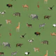 Savanna march in fresh olive green