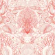 Beach treasures in coral on off white
