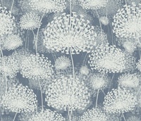 Dandelions Slate Blue wallpaper