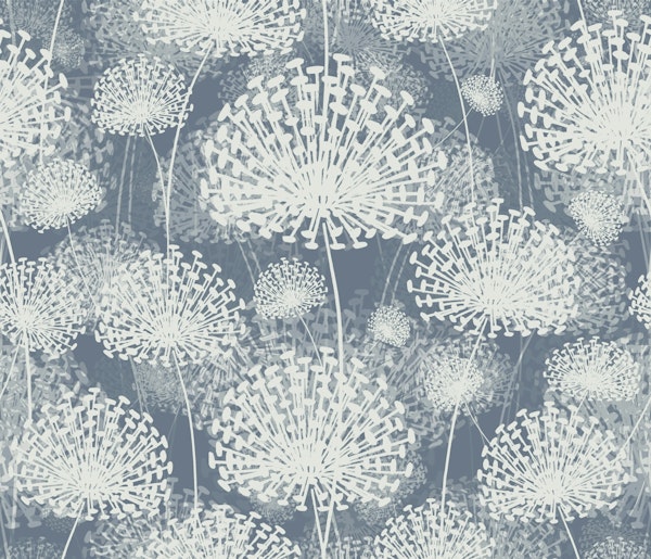 Dandelions Slate Blue