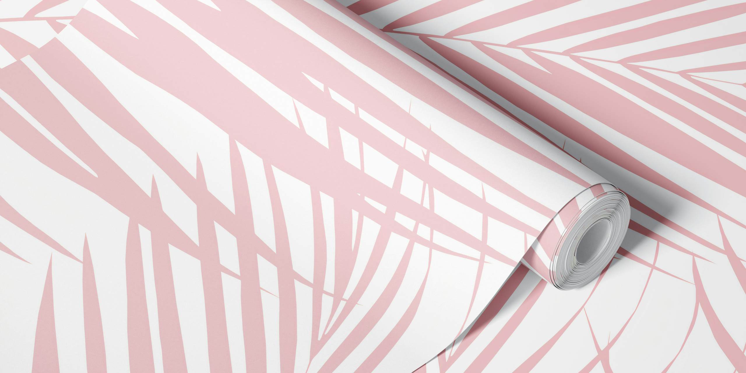 Stimulating Pink Palm Leaves Dream 2 wallpaper
