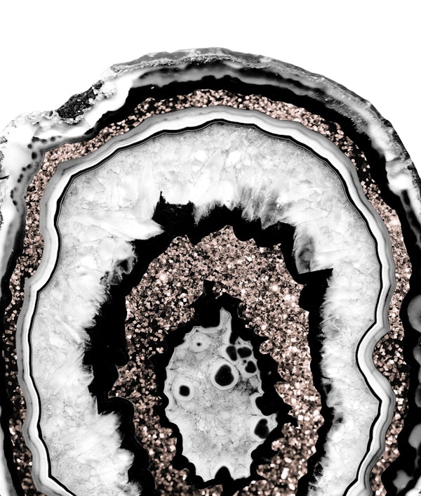 Gray Black White Agate 11a