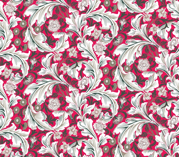 Victorian Leicester pattern on Magenta