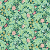 Victorian Leicester pattern on Teal carta da parati
