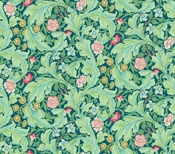 Victorian Leicester pattern on Teal