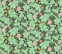 Victorian Leicester pattern on Black wallpaper