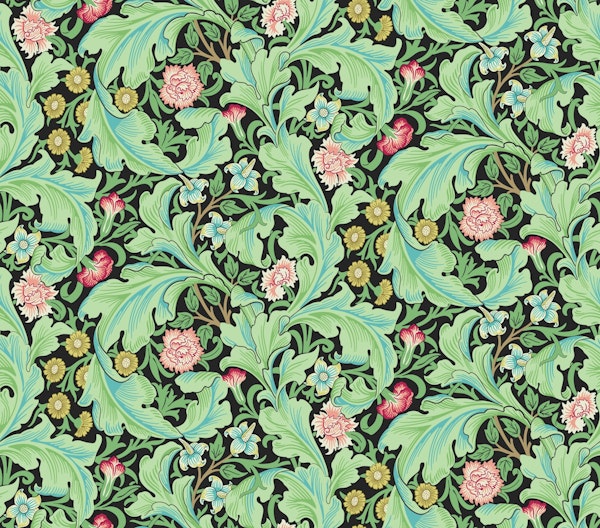 Victorian Leicester pattern on Black