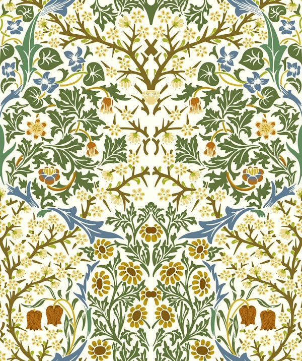 Victorian Blackthorn pattern on Ivory