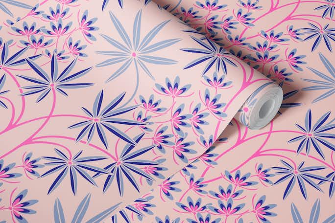 GLAMOUR Feminine Floral Damask - Light Pinkwallpaper roll
