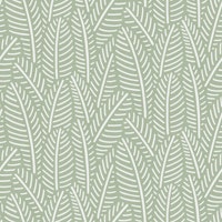 Herringbone Leaves - Sage Green tapete