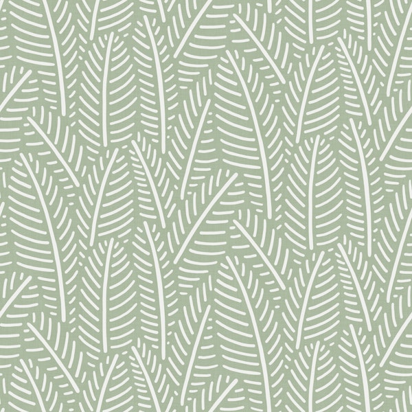 Herringbone Leaves - Sage Green 1