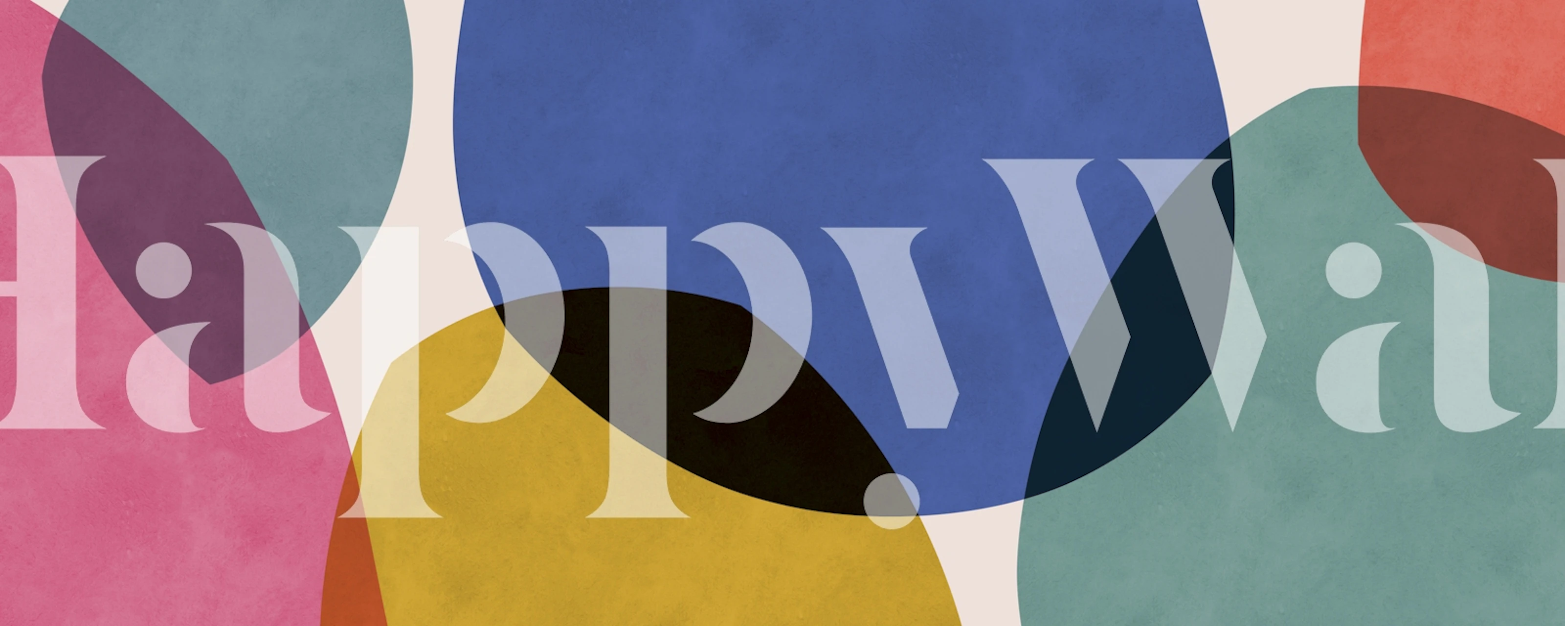 Colorful abstract shapes tapet i et rum