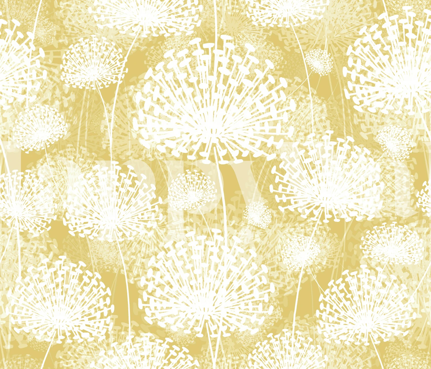 Dandelions Sand wallpaper in a room