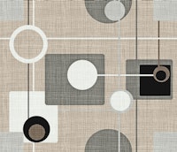 Mid-Century Style Motif Beige papiers peint