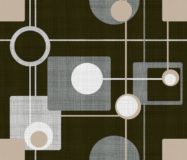 Mid-Century Style Motif Beige neg.