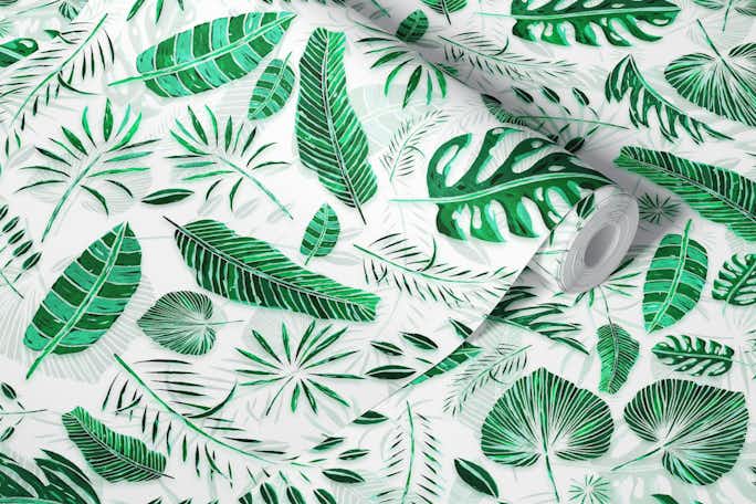 Exotic Palm Leaveswallpaper roll
