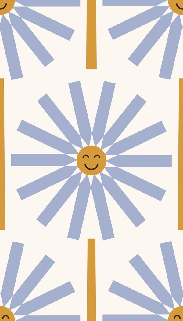 Happy Daisy beige blue