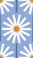 Happy Daisy blue papiers peint
