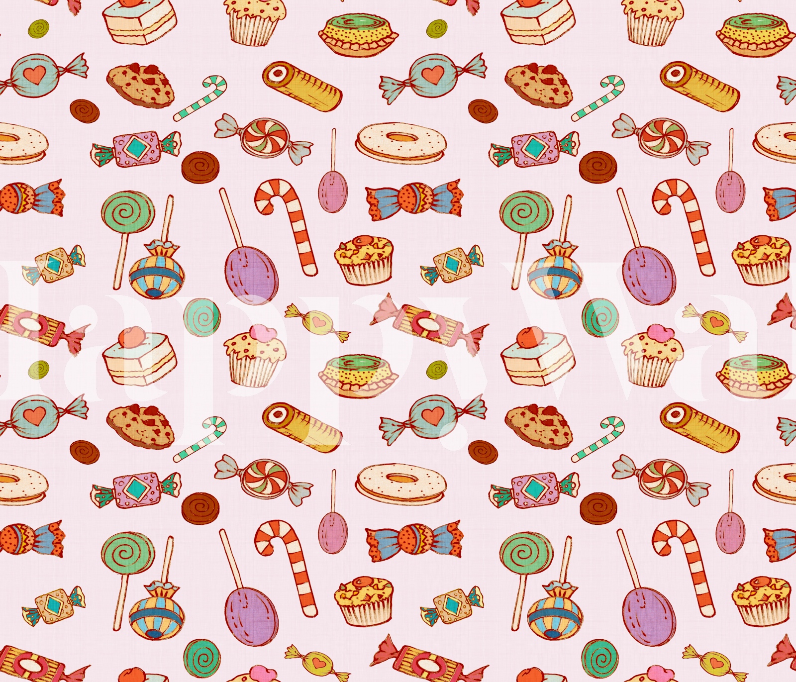 Candies And Sweets (pink) Wallpaper 