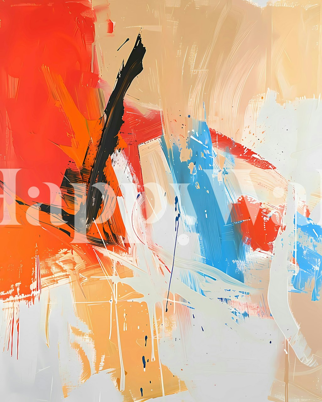 Šarena expressionist Abstract pozadina u sobi