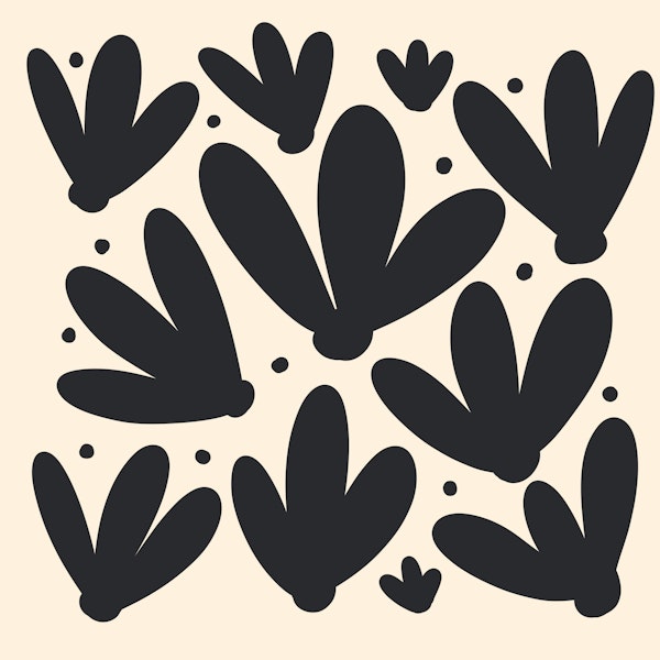 Abstract monochrome tulips