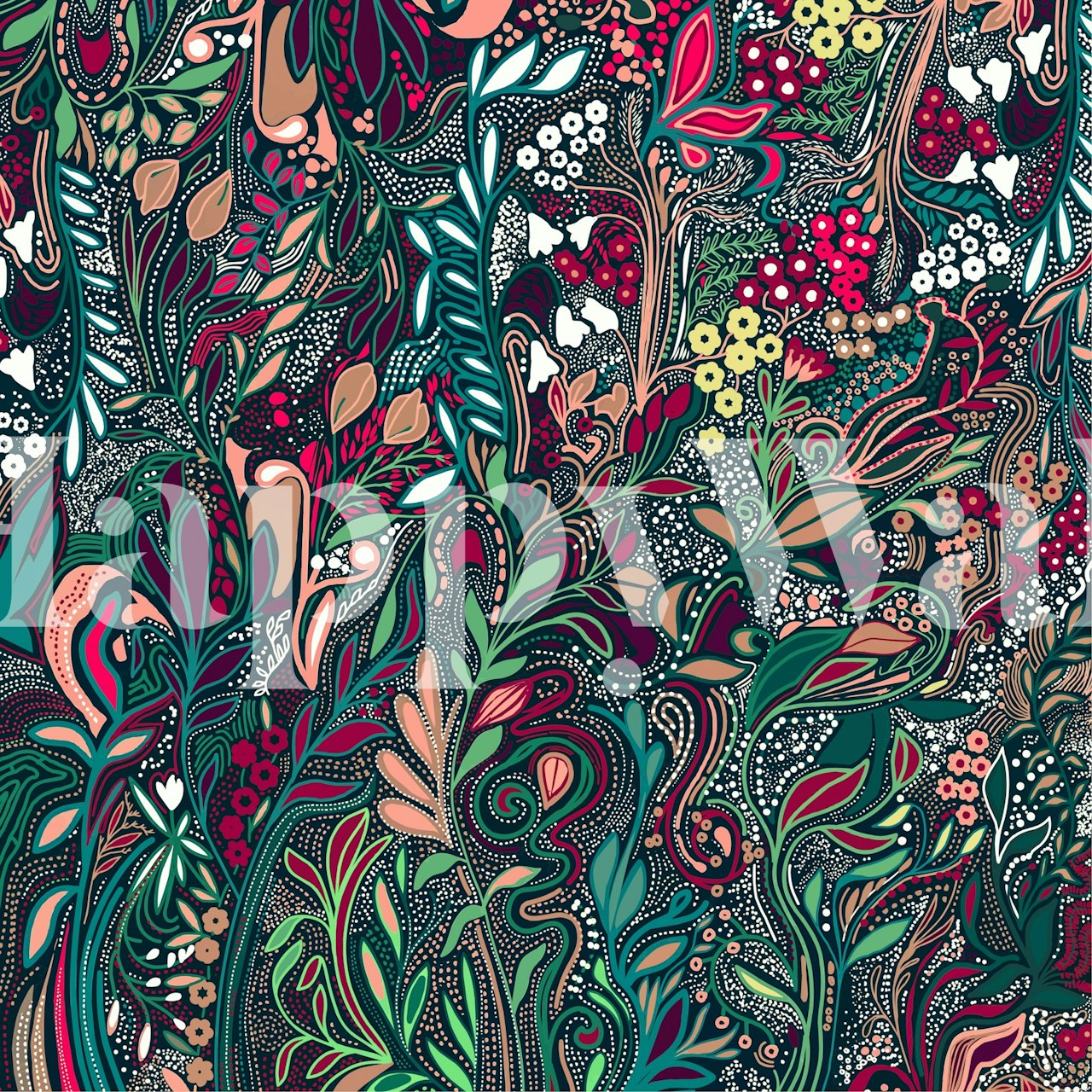 Mirabilis Garden wallpaper in a room setting