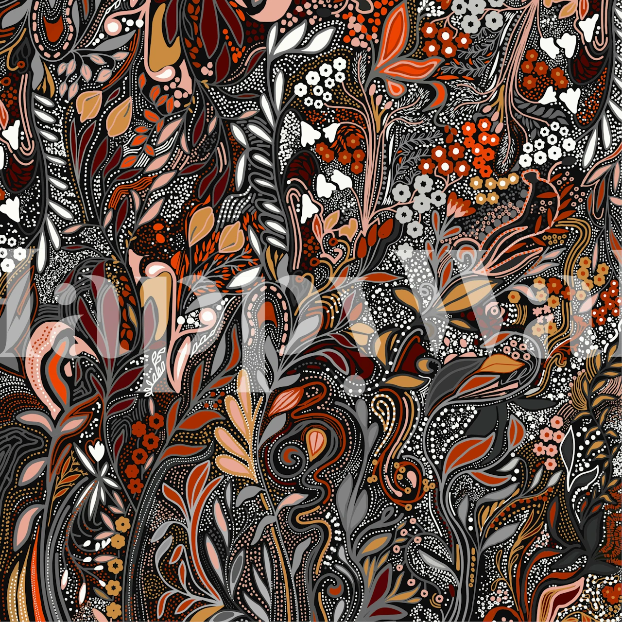 Iresine wallpaper design in a room