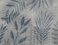 Palm Leaf Collage Mix Blue Grey tapet