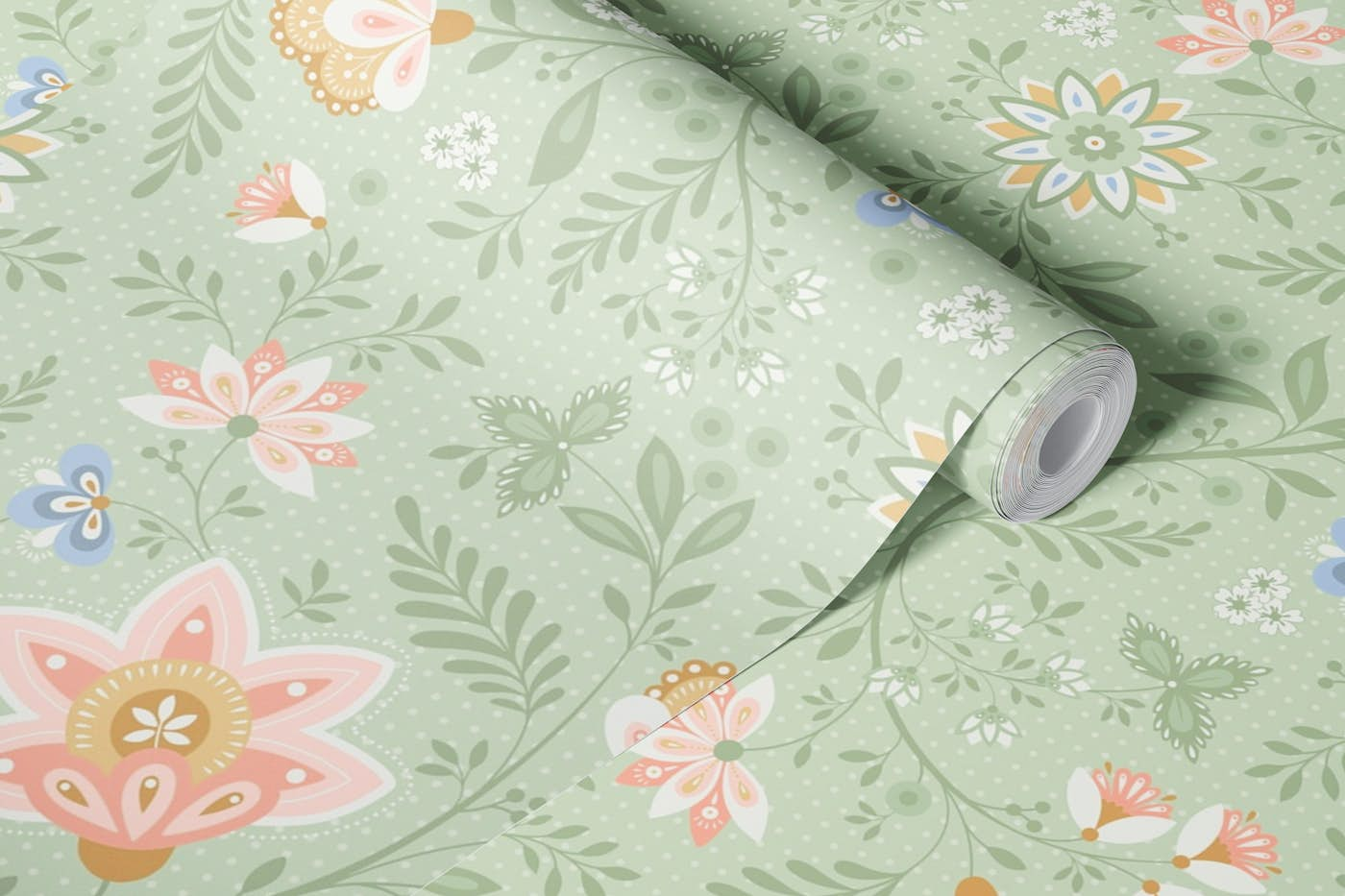 Little Chintz, Light Sage, L wallpaper roll