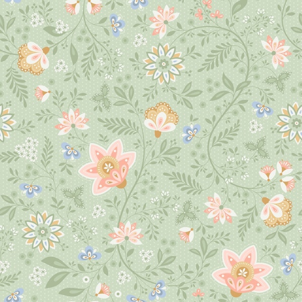 Little Chintz, Light Sage, Large